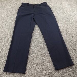 Brooks Brothers Pants Mens 35X30 Blue Advantage Chino Clark Trouser Flat Front